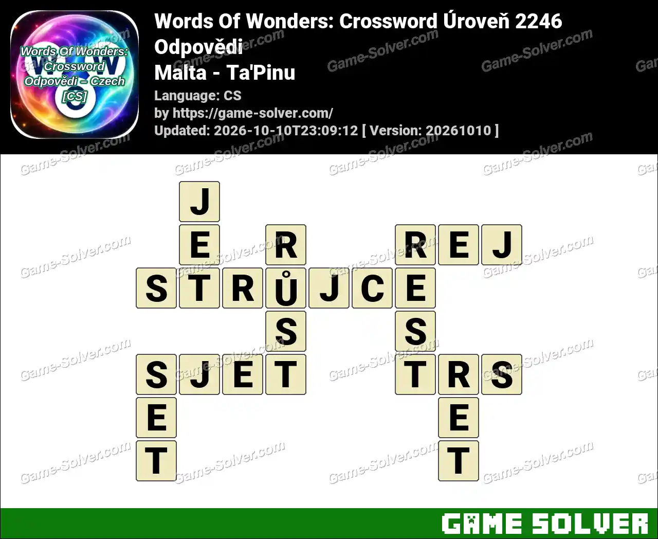 Words Of Wonders: Crossword Úroveň 2246 Odpovědi – Malta – Ta’Pinu